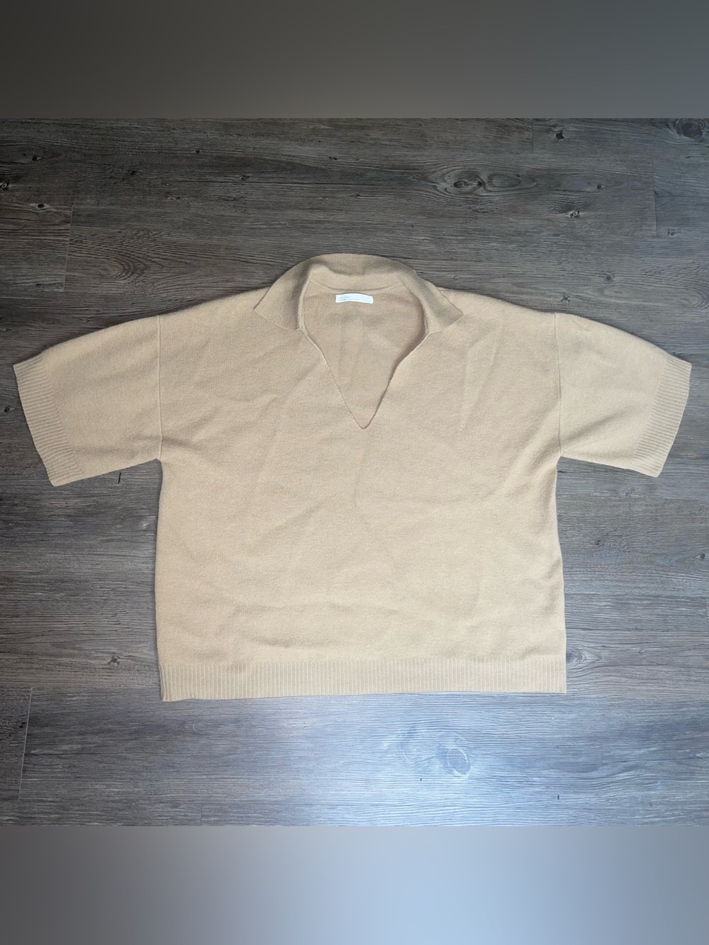 Oak + Fort Collared Sweater S V-neck Minimal Chic Preppy Collegiate Indie Sleeze